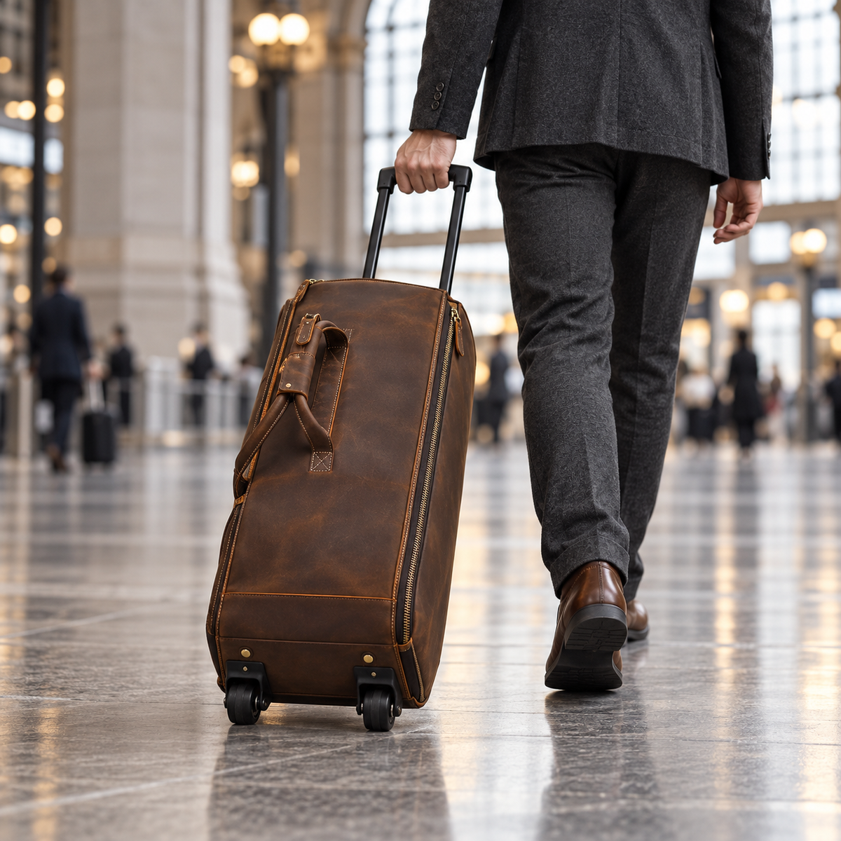 leather transport bag